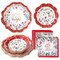 Kate Aspen Christmas Tableware Set - 7” Plate (set of 16), 9” Plate (set of 16), and Napkin (set of 30)